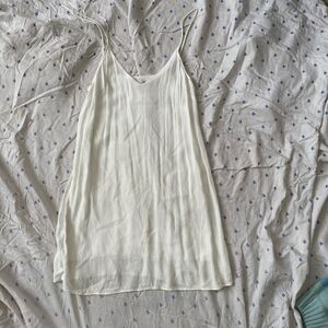 Aritzia Women's White and Cream Dress